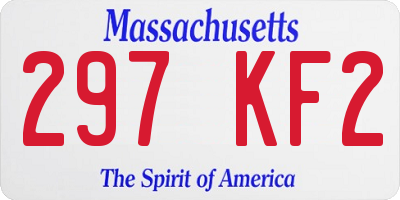 MA license plate 297KF2