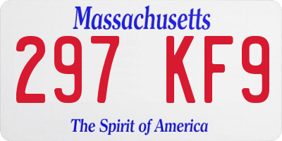 MA license plate 297KF9