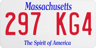 MA license plate 297KG4