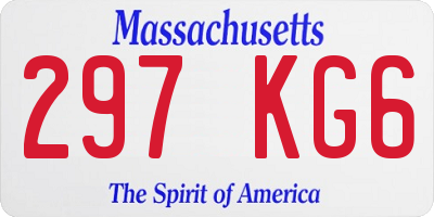 MA license plate 297KG6
