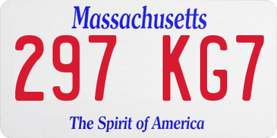 MA license plate 297KG7