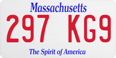 MA license plate 297KG9