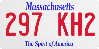 MA license plate 297KH2