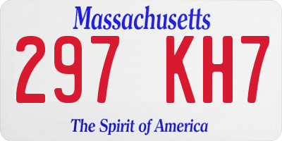 MA license plate 297KH7