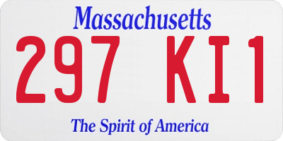 MA license plate 297KI1
