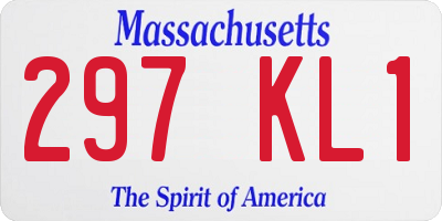 MA license plate 297KL1