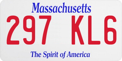 MA license plate 297KL6