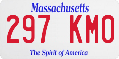 MA license plate 297KM0