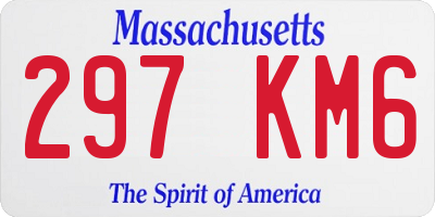 MA license plate 297KM6