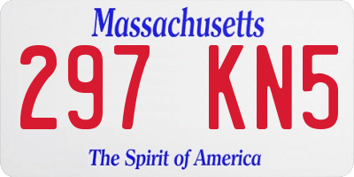 MA license plate 297KN5