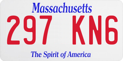 MA license plate 297KN6