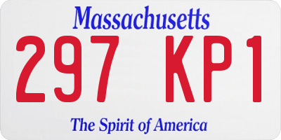 MA license plate 297KP1