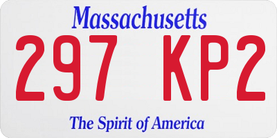 MA license plate 297KP2