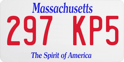 MA license plate 297KP5
