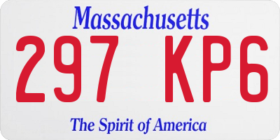 MA license plate 297KP6