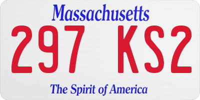 MA license plate 297KS2