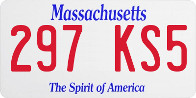 MA license plate 297KS5