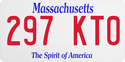 MA license plate 297KT0