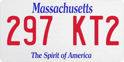 MA license plate 297KT2