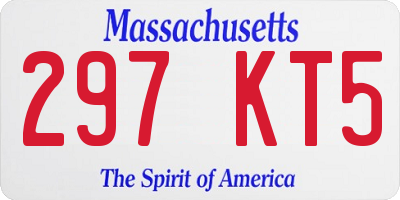 MA license plate 297KT5