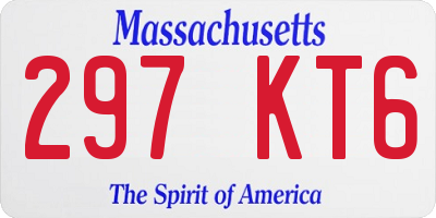 MA license plate 297KT6