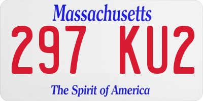 MA license plate 297KU2