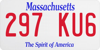MA license plate 297KU6