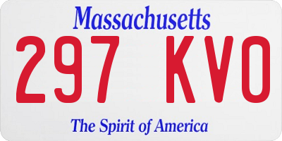 MA license plate 297KV0