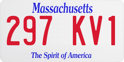 MA license plate 297KV1