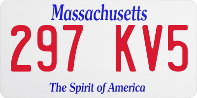 MA license plate 297KV5