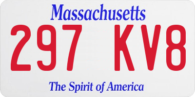 MA license plate 297KV8