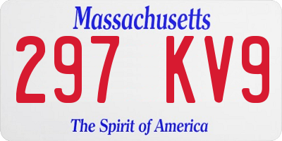 MA license plate 297KV9