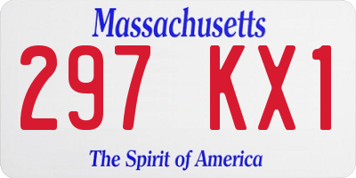 MA license plate 297KX1