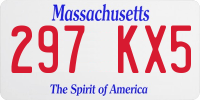 MA license plate 297KX5