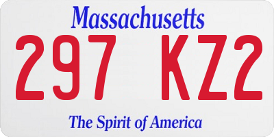 MA license plate 297KZ2