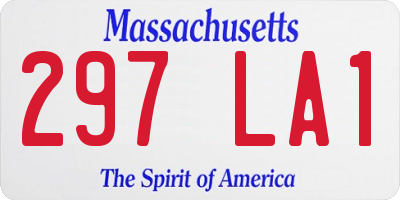 MA license plate 297LA1