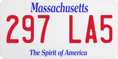 MA license plate 297LA5