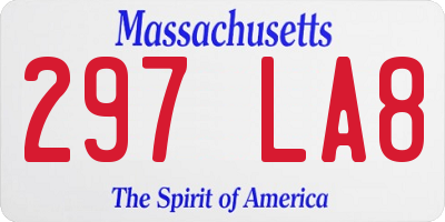 MA license plate 297LA8