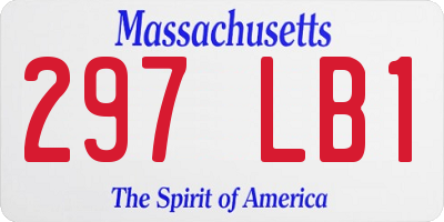 MA license plate 297LB1