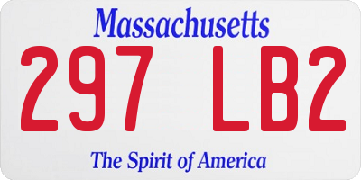 MA license plate 297LB2