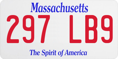 MA license plate 297LB9