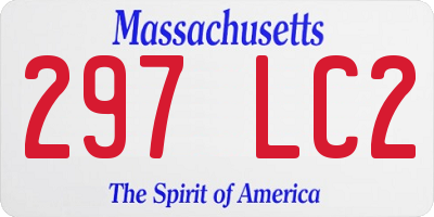 MA license plate 297LC2