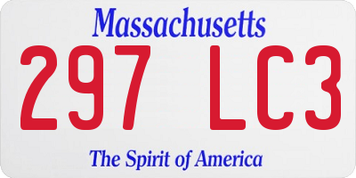 MA license plate 297LC3