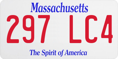 MA license plate 297LC4