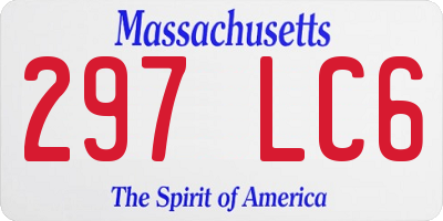 MA license plate 297LC6
