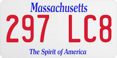 MA license plate 297LC8