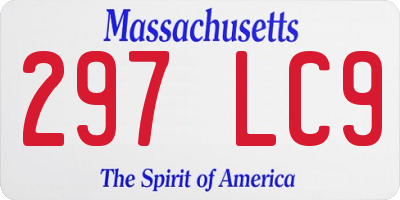 MA license plate 297LC9
