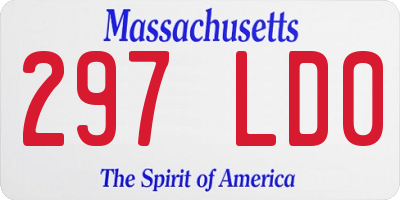 MA license plate 297LD0