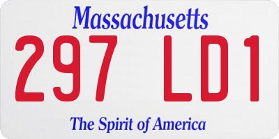 MA license plate 297LD1