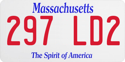 MA license plate 297LD2